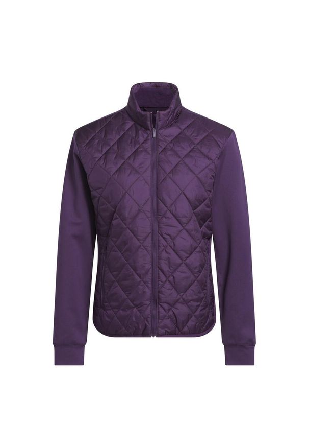 Adidas - Pikowana kurtka z suwakiem na całej długości Ultimate365. Typ kołnierza: golf. Kolor: fioletowy. Sport: golf