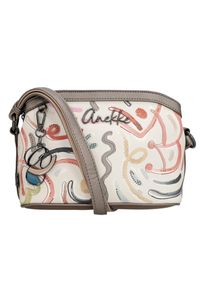 Torebka damska Anekke, na ramię z dekoracyjnym nadrukiem i metalowym logo zapinana na zamek z regulowanym paskiem oraz ozdobnym brelokiem, wielokolor. Wzór: nadruk. Dodatki: z breloczkiem. Styl: casual. Rodzaj torebki: na ramię #3
