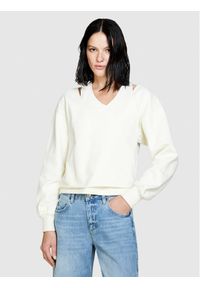 Sisley Bluza 3FPPL104P Écru Regular Fit. Materiał: bawełna