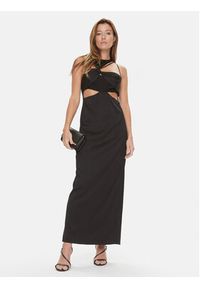 Calvin Klein Sukienka wieczorowa K20K206191 Czarny Slim Fit. Kolor: czarny. Materiał: wiskoza, satyna. Styl: wizytowy