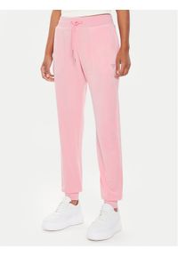 Guess Spodnie dresowe V3BB27 KBXI2 Różowy Regular Fit. Kolor: różowy. Materiał: syntetyk #1