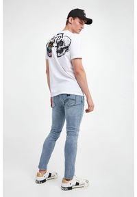 Philipp Plein - T-shirt męski PHILIPP PLEIN. Materiał: prążkowany, skóra. Długość rękawa: krótki rękaw. Długość: krótkie. Wzór: kolorowy, haft, nadruk, aplikacja