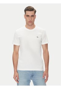 Calvin Klein Jeans Komplet 2 t-shirtów Monologo J30J320199 Biały Regular Fit. Kolor: biały. Materiał: bawełna