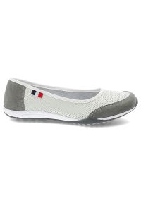 Białe Baleriny Filippo Wygodne Obuwie Damskie. Okazja: na spacer, na co dzień. Kolor: szary. Szerokość cholewki: normalna. Styl: sportowy, casual #5