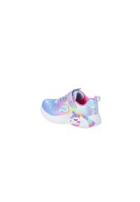 skechers - Buty do chodzenia dla dzieci Skechers Slights Unicorn Dreams. Zapięcie: rzepy. Kolor: niebieski, wielokolorowy. Materiał: guma, syntetyk, materiał. Szerokość cholewki: normalna. Model: Skechers Sport. Sport: turystyka piesza