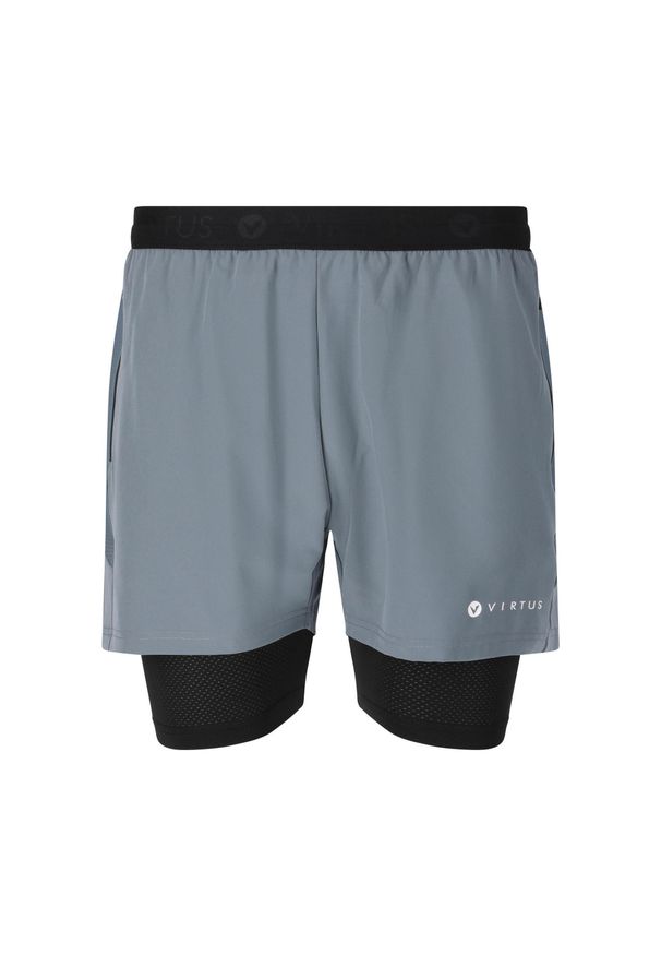 VIRTUS - Krótkie rozkładane 2 w 1 Virtus Dylan. Kolor: szary, czarny, niebieski, wielokolorowy. Długość: krótkie. Sezon: lato