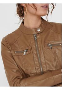 only - ONLY Kurtka z imitacji skóry Bandit 15081400 Brązowy Regular Fit. Kolor: brązowy. Materiał: skóra, wiskoza #3
