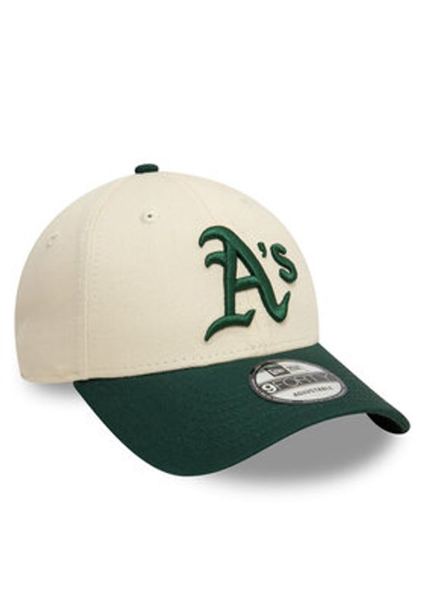 New Era Czapka z daszkiem Colour Block 9FORTY Oakland Athletics 60595214 Beżowy. Kolor: beżowy. Materiał: bawełna, materiał