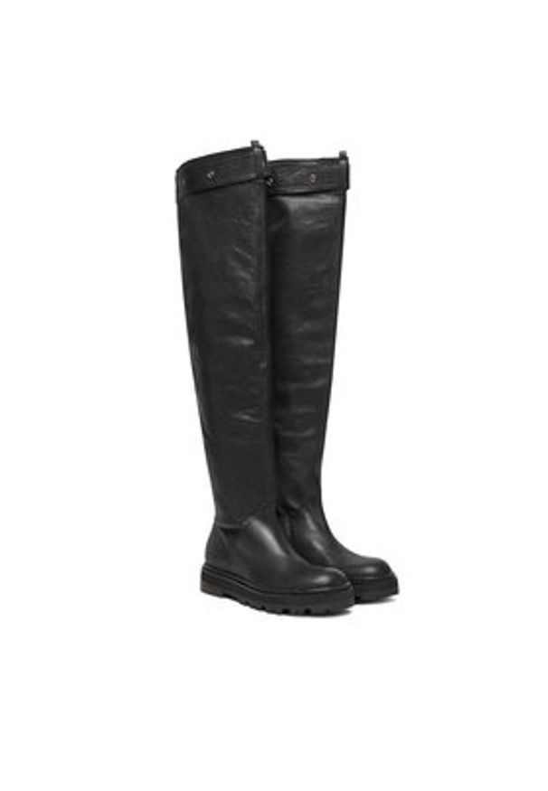 Patrizia Pepe Kozaki 8Y0142 L005 Czarny. Kolor: czarny. Materiał: skóra