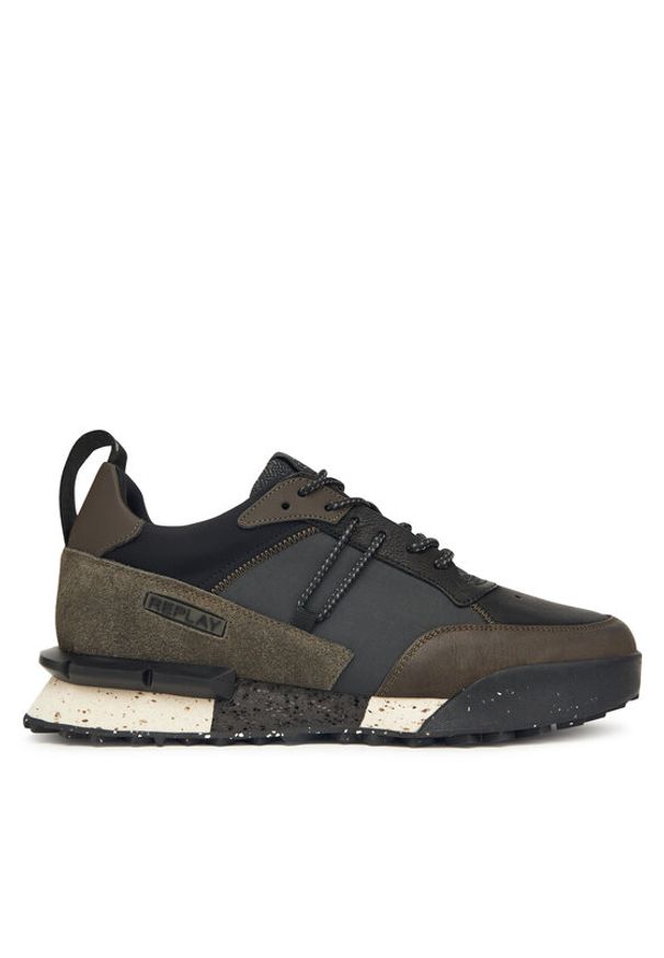 Replay - REPLAY Sneakersy Field M GMS1P .000.C0064L Czarny. Kolor: czarny. Materiał: skóra