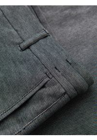 Ombre Clothing - Krótkie spodenki męskie SLIM FIT ze strukturalnej melanżowej dzianiny – czarne V2 - Rozmiar: L. Kolor: czarny. Materiał: dzianina. Długość: krótkie. Wzór: melanż. Styl: wakacyjny