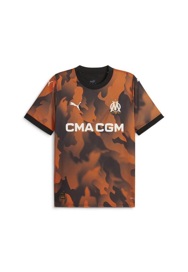 Puma - Trzecia koszulka OM 2023/24. Kolor: wielokolorowy, szary, pomarańczowy. Sport: piłka nożna