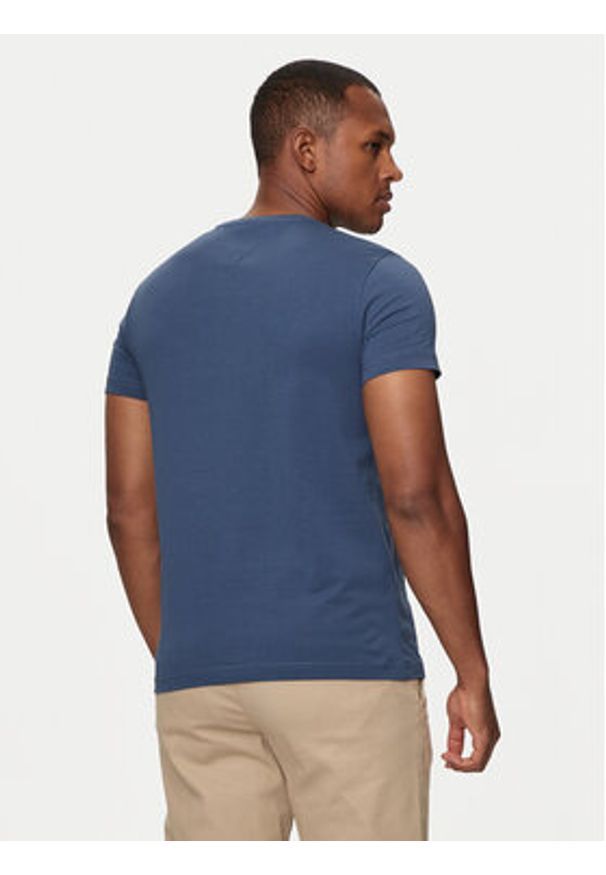 TOMMY HILFIGER - Tommy Hilfiger T-Shirt MW0MW10800 Niebieski Slim Fit. Kolor: niebieski. Materiał: bawełna