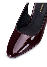 Gino Rossi - GINO ROSSI Czółenka JORDANA-115997 Bordowy. Kolor: czerwony. Materiał: lakier, skóra #4
