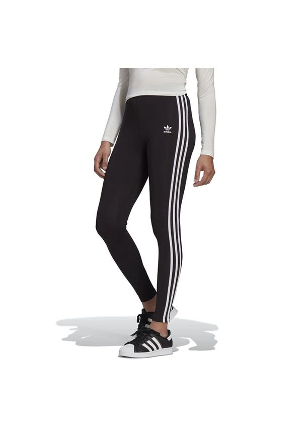 Adidas - adidas Adicolor Classics 3-Stripes Tights > GN4504. Materiał: bawełna, elastan, materiał. Wzór: aplikacja