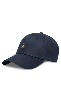 TOMMY HILFIGER - Tommy Hilfiger Czapka z daszkiem Essential Chic Cap AW0AW15772 Granatowy. Kolor: niebieski. Materiał: materiał #1