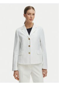 TOMMY HILFIGER - Tommy Hilfiger Marynarka WW0WW49335 Biały Slim Fit. Kolor: biały. Materiał: syntetyk #1