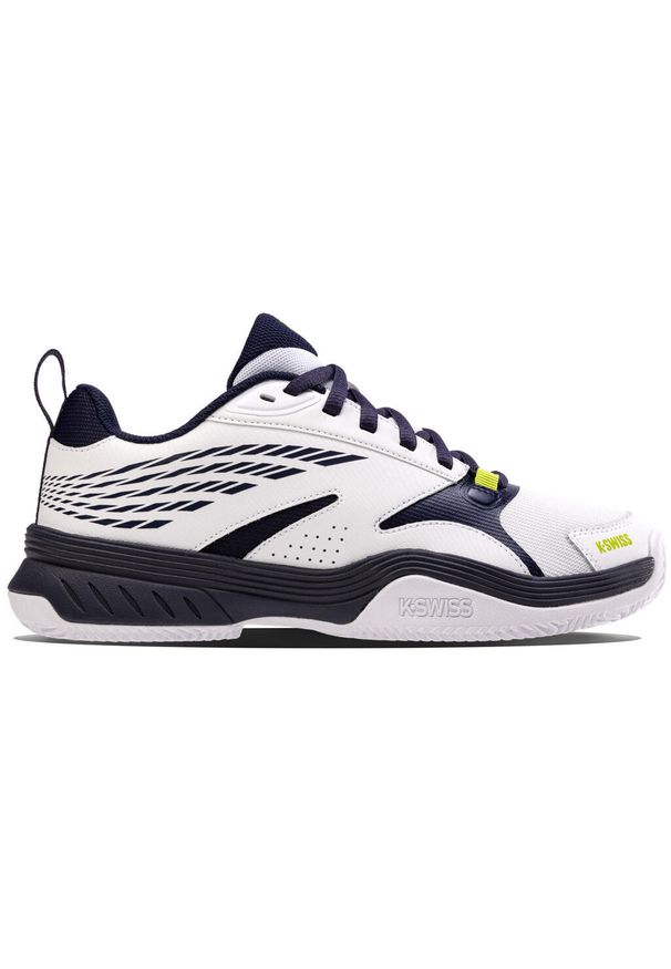 Buty do tenisa K-Swiss Speedex. Kolor: niebieski, wielokolorowy, biały. Materiał: syntetyk, materiał, tkanina. Sport: tenis