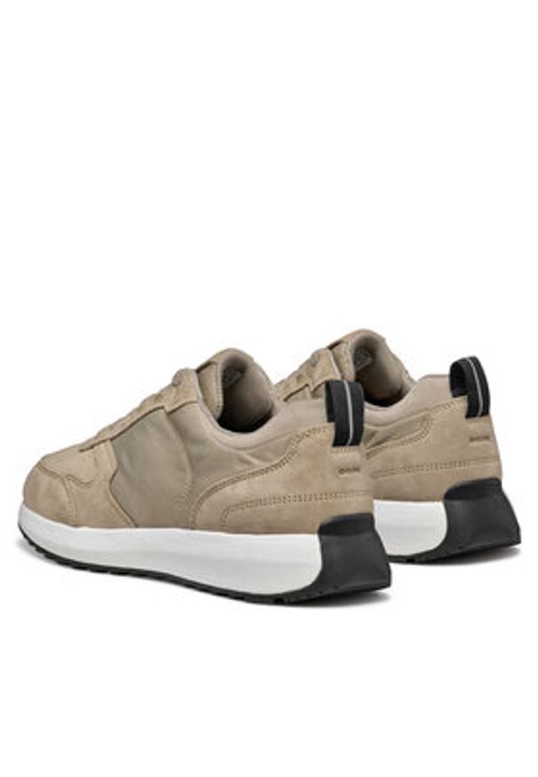 Geox Sneakersy U Volpiano U45GCA 022FU C5004 Beżowy. Kolor: beżowy. Materiał: zamsz, skóra