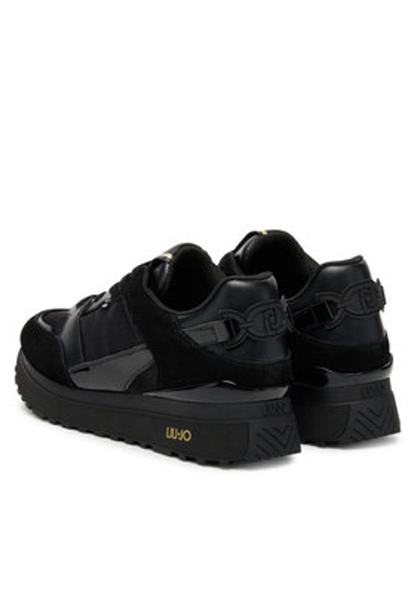 Liu Jo Sneakersy Maxi Wonder 91 BF5005 PX522 Czarny. Kolor: czarny. Materiał: skóra, zamsz