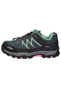Buty dziecięce CMP Kids Rigel Low Trekking Shoes WP. Kolor: czarny, zielony, wielokolorowy. Sport: turystyka piesza