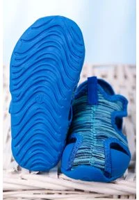 Casu - niebieskie sandały na rzep casu la108. Zapięcie: rzepy. Kolor: niebieski #1