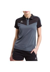 ERIMA - Damska koszulka polo Erima Squad. Typ kołnierza: polo. Kolor: szary, wielokolorowy, czarny. Materiał: materiał. Sport: piłka nożna, tenis #1