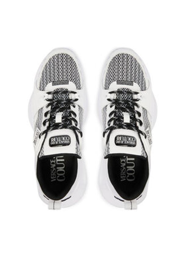 Versace Jeans Couture Sneakersy 80YA3SU4 ZSD89 Biały. Kolor: biały. Materiał: mesh