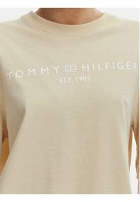 TOMMY HILFIGER - Tommy Hilfiger T-Shirt WW0WW47811 Beżowy Relaxed Fit. Kolor: beżowy. Materiał: bawełna #3