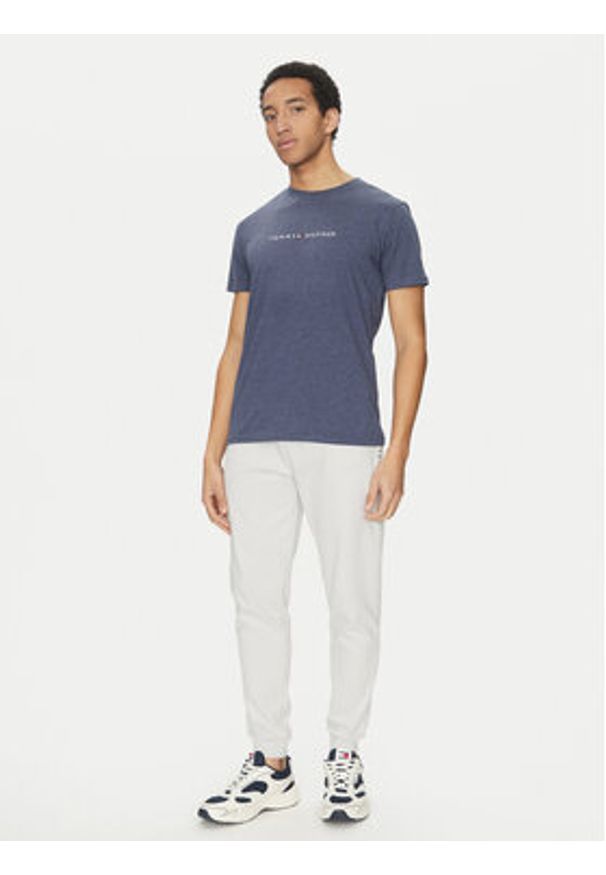 TOMMY HILFIGER - Tommy Hilfiger T-Shirt UM0UM03525 Granatowy Regular Fit. Kolor: niebieski. Materiał: bawełna