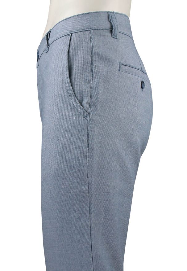 Lekkie i Wygodne Spodnie Chinos - Victorio - Jasnoniebieskie. Kolor: niebieski. Materiał: poliester, wiskoza, bawełna