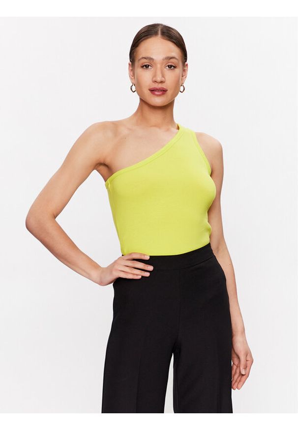 b.young Top Sanana 20813300 Żółty Slim Fit. Kolor: żółty. Materiał: bawełna