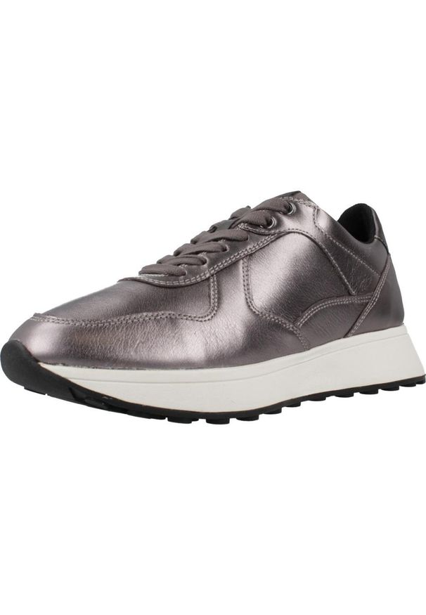Geox - Buty GEOX D AMABEL Szary. Kolor: szary. Materiał: syntetyk, tkanina, skóra. Sport: turystyka piesza