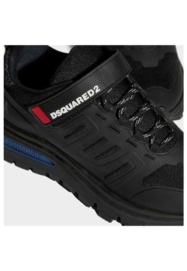 DSQUARED2 Czarne sneakersy męskie runds2 ibra, Rozmiar 44. Kolor: czarny