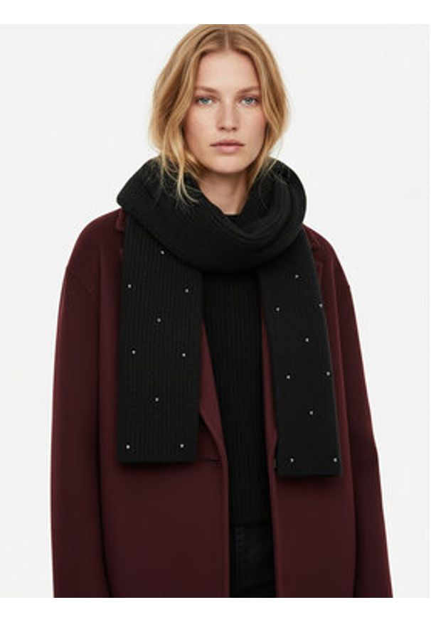 Nine West Szalik CEO-NW-W4-001-AW25 Czarny. Kolor: czarny. Materiał: akryl, materiał