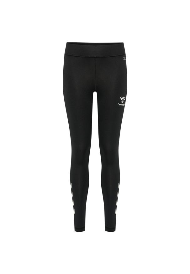 Legginsy dziecięce Hummel Core XK. Okazja: na uczelnię. Kolor: czarny. Materiał: materiał. Wzór: nadruk. Styl: sportowy