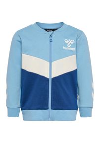 Bluza dresowa dla dziecka Hummel hmlSkye. Kolor: niebieski. Materiał: dresówka. Wzór: kolorowy, jodełka #1