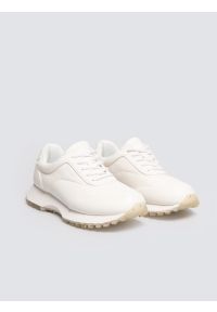 Big-Star - Sneakersy damskie ze skóry ekologicznej białe OO274023 101. Okazja: na co dzień. Nosek buta: okrągły. Kolor: biały. Materiał: skóra ekologiczna #5