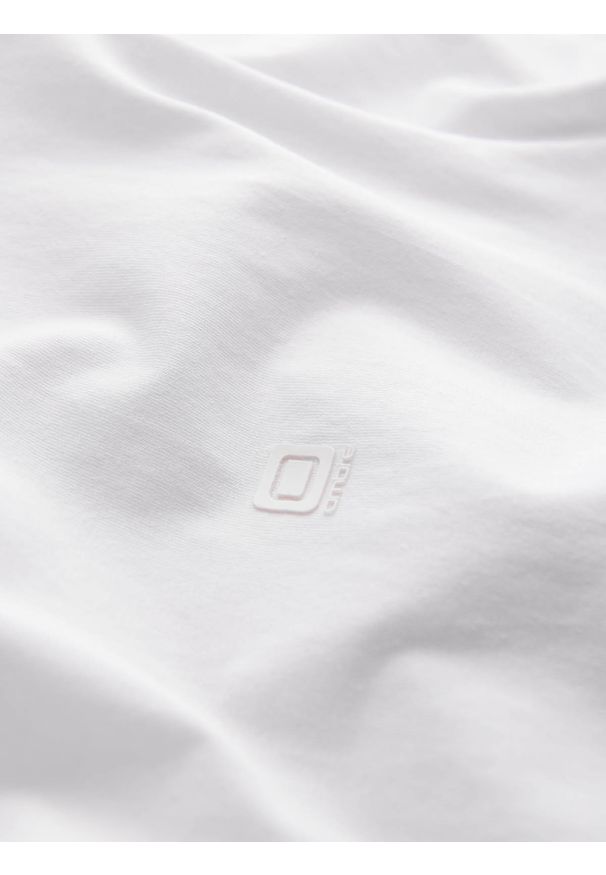 Ombre Clothing - T-shirt męski V-NECK z elastanem - biały V1 - Rozmiar: XXL. Typ kołnierza: dekolt w kształcie V. Kolor: biały. Materiał: elastan. Długość rękawa: krótki rękaw. Długość: krótkie. Wzór: nadruk. Styl: klasyczny