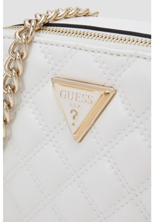 Guess - GUESS Biała damska torebka Giully II. Kolor: biały. Materiał: skórzane. Styl: elegancki, casual