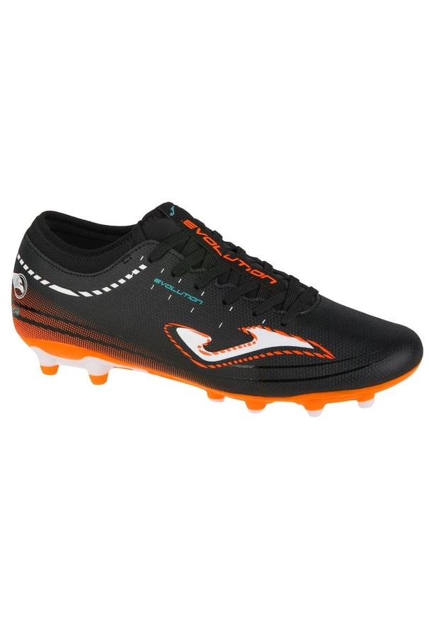 Buty piłkarskie Joma Evolution 2401 Fg M EVOS2401FG czarne. Zapięcie: sznurówki. Kolor: czarny. Materiał: materiał, syntetyk, guma. Szerokość cholewki: normalna. Sport: piłka nożna