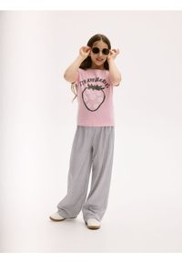 Reserved - T-shirt z nadrukiem - pastelowy róż. Kolor: różowy. Materiał: bawełna. Wzór: nadruk