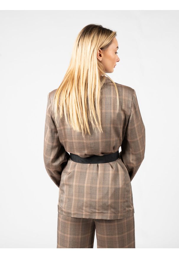Pinko Marynarka "Giornale" | 101014 9277 | Kobieta | Brązowy. Okazja: na co dzień. Kolor: brązowy. Materiał: wiskoza. Styl: elegancki, casual