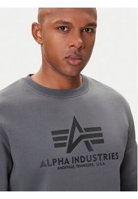 Alpha Industries Bluza Basic 178302 Szary Regular Fit. Kolor: szary. Materiał: bawełna #4