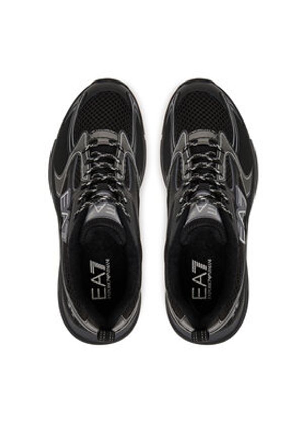 EA7 Emporio Armani Sneakersy X8X249 XK446 N543 Czarny. Kolor: czarny. Materiał: skóra