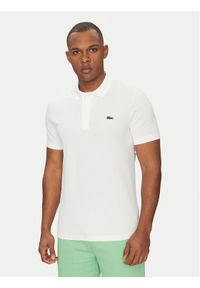 Lacoste Polo DH5522 Biały Regular Fit. Typ kołnierza: polo. Kolor: biały. Materiał: syntetyk