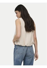 only - ONLY Top Aris 15364287 Beżowy Loose Fit. Kolor: beżowy. Materiał: wiskoza #6