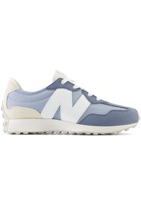Buty dziecięce New Balance GS327FH – niebieskie. Okazja: na co dzień. Kolor: niebieski. Materiał: guma, syntetyk, materiał. Szerokość cholewki: normalna. Sezon: lato