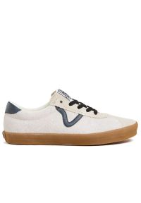 Buty męskie Vans Sport Low VN000CQRBO51 - beżowe. Zapięcie: pasek. Kolor: beżowy. Materiał: zamsz, skóra, guma. Szerokość cholewki: normalna. Sezon: lato