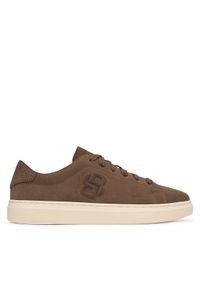 BOSS Sneakersy Kieran 50569228 Brązowy. Kolor: brązowy. Materiał: skóra, zamsz #1